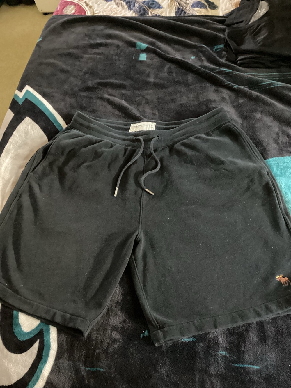 Abercrombie & Fitch Black Athletic Drawstring Shorts